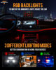 Picture of Auxbeam 8 Gang Switch Panel RA80 Toggle Momentary Pulsed RGB Dimmable Switch Panel Multifunction Switch Panel Easy Installation Marine Switch Panel IP65 Waterproof for Car Boat RV, 2 Years Warranty