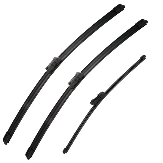 Picture of 3 Wipers Set for VW Volkswagen Tiguan MK2 2018-2021 2022 Touareg 2019 2020 2021-2023, Windshield Wiper Blades Original Equipment Replacement Front and Rear- 25"/22"/15" (Pack of 3)