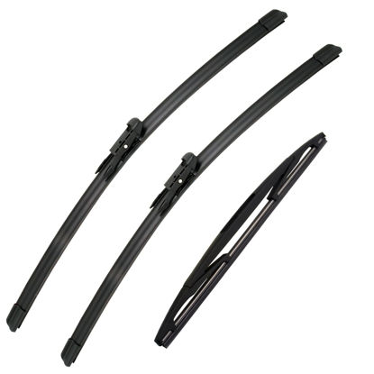 Picture of 3 Wipers Set for 2008 2009 2010 2011 2012 Ford Escape, Windshield Wiper Blades Original Equipment Replacement Front and Rear- 20"/20"/12" (Set of 3) Pinch Tap