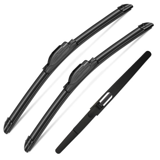 Picture of 3 Wipers Set for 2008-2013 Nissan Rogue, 2014-2015 Nissan Rogue Select, 2007-2011 Toyota Yaris, Original Equipment Replacement Windshield Wiper Blades for My Car- 26"/14"/12" (Pack of 3) J- HOOK