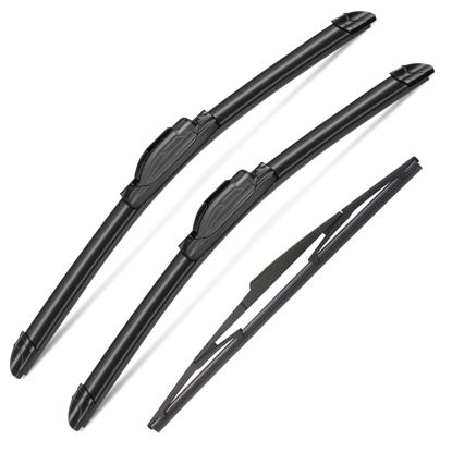 Picture of 3Pcs Mazda CX5 Windshield Wipers for Mazda CX-5 2013 2014 2015 2016, Original Equipment Automotive Replacement Windshield Wiper Blades- 24"/18"/14" (Pack of 3) J- HOOK
