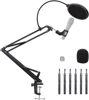 Picture of Amazon Basics Adjustable Microphone Stand, Pop Filter, Windscreen, for Blue Yeti, Snowball, Shure, Audio-Technica, other Mics, 14 inch