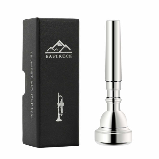Picture of EastRock 7C Trumpet Mouthpiece Silver Plated Bb Trompeta Mouthpiece Trumpet Instrument Accessories Vacuum Packed