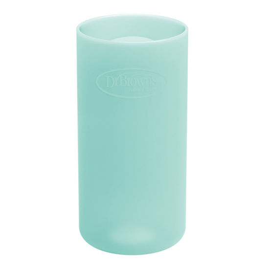 Picture of Dr. Brown's Natural Flow Options+ Glass Baby Bottle Sleeves,100% Silicone,8 oz,Narrow,Mint