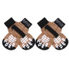 Picture of PUPTECK Anti-Slip Dog Socks with Double Sides Grips for Small Medium Large Dogs Hardwood Floors Prevents Licking, Dog Shoes for Hot Pavement Traction Control Paw Protector for Senior Dogs, Khaki M