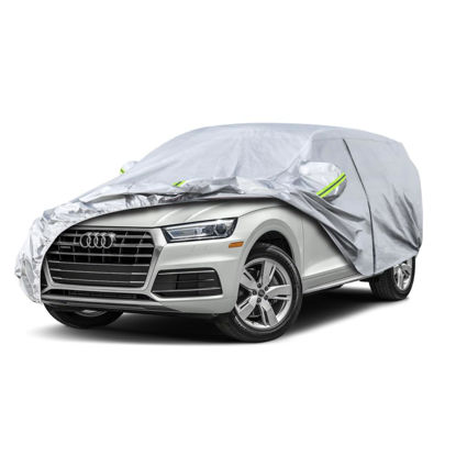Picture of Koukou SUV Car Cover Custom Fit Audi Q5 2008-2024, Waterproof Car Cover All Weather for Automobiles Outdoor Indoor with Zipper Door, Sun Rain Dust Snow Protection.