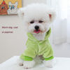 Picture of Anelekor Dinosaur Dog Costume, Winter Dog Pajamas for Small Dogs, Warm Puppy Hoodies, Blue Cold Weather Coat for Cat, Warm Pet Clothes for Christmas Halloween. (Green-2, X-Large)