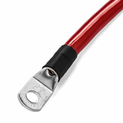 Picture of Spartan Power Red 1 Foot 2/0 AWG Battery Cable, Positive Only 5/16" M8
