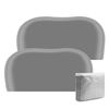 Picture of OutdoorLines Outdoor Waterproof RV Tire Covers Dual Axle Cover - 2 Packs RV Wheel Covers Fit 30"-33" Diameter Double Wheels, Anti-UV Gray Tire Covers for Trailers Camper Trucks Cars Jeeps Vans
