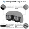 Picture of OutdoorLines Outdoor Waterproof RV Tire Covers Dual Axle Cover - 2 Packs RV Wheel Covers Fit 30"-33" Diameter Double Wheels, Anti-UV Gray Tire Covers for Trailers Camper Trucks Cars Jeeps Vans