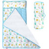 Picture of Moonsea Nap Mat for Toddlers Dinosaur with Pillow and Fleece Minky Blanket, Lightweight Perfect for Kids Preschool, Daycare, Travel Sleeping Bag Boys Girls, 21" x 50" Fit on a Standard Cot