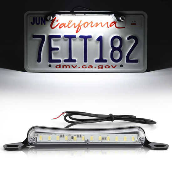 Picture of LivTee License Plate LED Light, Extremely Bright Assembly for Trailer UTV ATV Truck RV Boat, Xenon White(6000K)