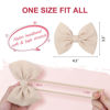 Picture of YanJie Baby Girls Nylon Headbands Newborn Bows Handmade Hair Hairbands Accessories for Infant Toddlers Kids(Beige Black White)