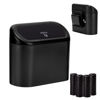 Picture of Ginsco Mini Car Trash Can with Lid, Small Car Garbage Can, Cute Leakproof ABS Car Trash Bin, Car Accessories for Interior, Garbage Bin for Car, Home, Office with 60pcs Trash Bags Black