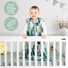 Picture of BSTOPPT 3 Pack Baby Sleep Sack 6-12 Months 100% Rayon Cotton Baby Sleeping Bag 2-Way Zipper Toddler Wearable Blankets Comfy Stretchy TOG 0.3 Lightweight（Banana&Leaf&Green）
