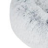 Picture of Best Pet Supplies Round Donut Dog Bed with Plush Faux Fur Fabric, Calming, Anti-Anxiety Cushion for Indoor Pets, Slip-Resistant Base, Soft Ergonomic Support - Light Warm Gray, 27x27x7.5''