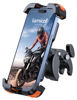 Picture of Lamicall Motorcycle Phone Mount, Bike Phone Holder - Upgrade Quick Install Handlebar Clip for Bicycle Scooter, Cell Phone Clamp for iPhone 15 14 13 Pro Max, Galaxy S23 and More 4.7-6.8" Phone, Orange