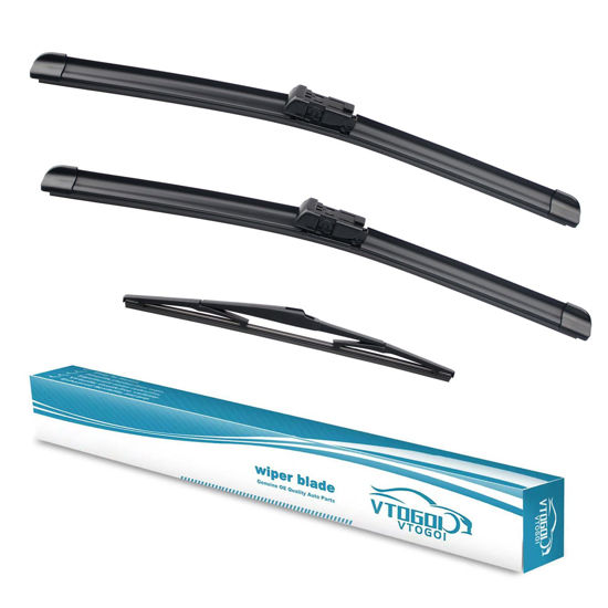 Picture of VTOGOI Wiper Blades With Rear Wiper Blades Set For Hyundai Veracruz 2007-2012,Automotive Replacement Windshield Wiper Blades, That Meet OEM Quality Easy DIY Install 24"+20"+14"(Set of 3)