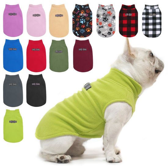 Picture of BEAUTYZOO Dog Fleece Vest Sweater Winter Jacket for Small and Medium Large Dogs with D-Ring Leash Cold Weather Coat Hoodie for XS S M Dogs Boy or Girls