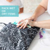 Picture of Bumkins Waterproof Wet Dry Bag for Baby, Travel, Swim Suit, Cloth Diapers, Pump Parts, Pool, Gym Clothes, Toiletry, Strap to Stroller, Daycare, Zip Reusable Bag, Packing Pouch, Born This Way Be Kind