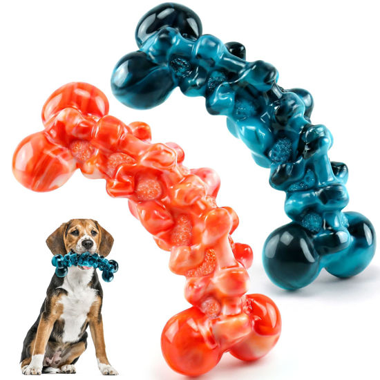 Picture of WOWBALA Large Dog Chew Toys: 2 Pack Dog Toys for Aggressive Chewers - Super Chewer Dog Toys for Large Dogs - Tough Dog Chew Toys - Indestructible Dog Toys for Medium, Large Dogs