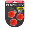Picture of Playology Squeaky Chew Ball for Dogs | Engaging All-Natural Beef Scented Dog Toy for Small Dogs up to 25 pounds, Value 3-Pack | Squeak, Bounce, Fetch, and Play!
