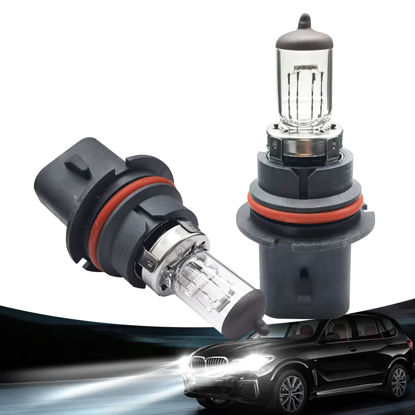 Picture of gunhunt 2 PCS Car 9004-100W Halogen Bulb, 12V Quartz Lamp Ultra-bright Beam Low/High Beam Fog Light Replacement, All-in-one Plug and Play Bulb, Universal Lighting for Car (Warm White Light)