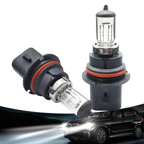 Picture of gunhunt 2 PCS Car 9004-100W Halogen Bulb, 12V Quartz Lamp Ultra-bright Beam Low/High Beam Fog Light Replacement, All-in-one Plug and Play Bulb, Universal Lighting for Car (Warm White Light)