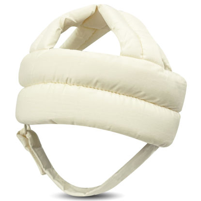 Picture of REFLYAWAY Baby Head Protector Baby Helmet for Crawling Walking, No Bumps Safety Head Adjustable Protective Cap for Walking, Playing (Beige)