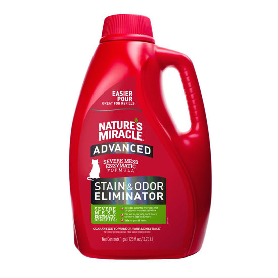 Picture of Nature's Miracle Advanced Cat Stain and Odor Eliminator Spray, Severe Mess Enzymatic Formula, 1 Gal