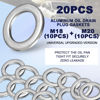 Picture of 20-Pack 9047-PX4000 (10pc) Transmission Fluid & Rear Differential 94109-2000 (10pc) Oil Drain Plug Crush Washer Gasket Seal 18mm & 20mm- Replacement for Honda Acura Civic Accord Odyssey CRV Pilot
