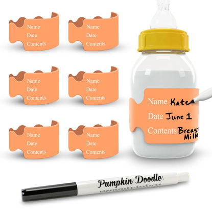 Picture of Pumpkin Doodle The Original Write and Reuse Baby Bottle Labels for Daycare