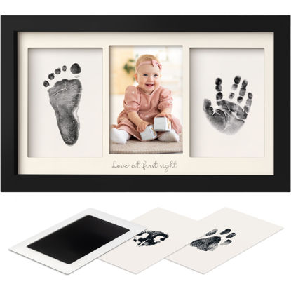 Picture of Inkless Baby Hand And Footprint Kit - Ink Pad for Baby Hand and Footprints,Dog Paw Print Kit,Dog Nose Print Kit,Clean Touch Newborn Print Kit,Baby Registry,Baby Shower Gifts,Girls,Boys (Onyx Black)