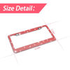Picture of Bling Car License Plate Frame, Handcrafted Crystal Stainless Steel License Plate Frame, Sparkly, Durable, Universal Fit, Car Accessories for Girls, Women (Red)
