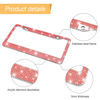 Picture of Bling Car License Plate Frame, Handcrafted Crystal Stainless Steel License Plate Frame, Sparkly, Durable, Universal Fit, Car Accessories for Girls, Women (Red)