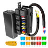 Picture of Gebildet 12V Fuse Relay Box with 6 Relays and 11 Way ATC/ATO Blade Fuses, Pre-Wired Fuse and Relay Box 12 Vlot Relay Fuse Box Block for Automotive Marine Boat