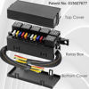 Picture of Gebildet 12V Fuse Relay Box with 6 Relays and 11 Way ATC/ATO Blade Fuses, Pre-Wired Fuse and Relay Box 12 Vlot Relay Fuse Box Block for Automotive Marine Boat