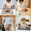 Picture of Moonkie Silicone Placemats for Baby & Kid, Stain Resistant Non-Slip Toddler Food Mats Eating Table Mat with 2 Packs(Warm Taupe/Apricot)