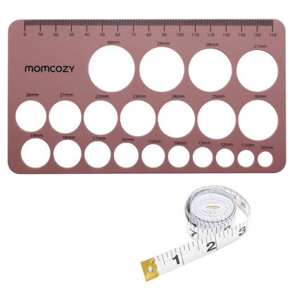 Picture of Momcozy Nipple Ruler for Flange Sizing, Soft & Flexible Silicone Measurement Tool for Breast Pump Sizing, Compatible with Momcozy, Medela, Spectra, Lansinoh, Easy to Use for Comfortable Pumping