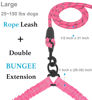 Picture of iYoShop Dual Dog Leash, Double Dog Leash, 360 Swivel No Tangle Walking Leash, Shock Absorbing Bungee for Two Dogs, Pink, Large (25-150 lbs)