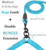 Picture of iYoShop Dual Dog Leash, Double Dog Leash, 360 Swivel No Tangle Walking Leash, Shock Absorbing Bungee for Two Dogs, Blue, Medium (8-35 lbs)