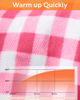 Picture of Sino Salected Heated car Blanket - 12/24 Volt Electric Blanket for car, Portable Heated Blanket for Car, Truck, SUV, RV & Camping, with Upgraded Temperature Controller, 59" x 43"(Pink-White Plaid