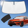 Picture of for Honda Civic 2022-2024 2025 Sun Shade Sunshade Windshield Cover, 4-Layer Front Window Shade Custom Fit Civic (Not for 2022 Sport) Sedan, LX, EX, EX-L, Touring Sun Visor 240T Shade Car Accessories