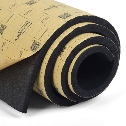 Picture of Aggsound Roll Pack Universal Sound Deadener for Cars Auto Sound Deadening Closed Cell Foam Noise Deadening Material-Heat Hood Shield Insulation Dampening Mat 197mil,6sqft