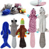 Picture of Nocciola 2-in-1 No Stuffing Crinkle Dog Toys with Soft and Durable Fabric, Holds Water Bottles, 2 Extra Long & 3 Regular Size Stuffless Dog Toys, Squeaky Dog Toys for Small to Large Dog