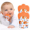 Picture of Vicloon 2Pack Silicone Teething Mitt, Soothing Infant Teething Mitten Pain Relief, Prevent Scratches Glove, Safe Silicone Teething Toys for 0-12 Months
