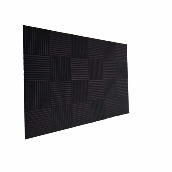 Picture of Burdurry 24 Pack Acoustic Panels Soundproof Studio Foam for Walls Sound Absorbing Panels Sound Insulation Panels Wedge for Home Studio Ceiling, 1" X 12" X 12",(24pcs, Black)