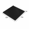 Picture of Burdurry 24 Pack Acoustic Panels Soundproof Studio Foam for Walls Sound Absorbing Panels Sound Insulation Panels Wedge for Home Studio Ceiling, 1" X 12" X 12",(24pcs, Black)