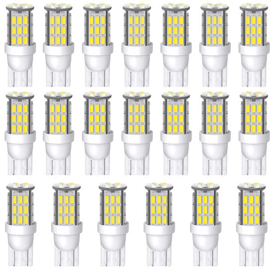 Picture of AOICANKI T10 921 194 168 LED Bulbs Natural White 20-Packs, Super Bright 3014 42-SMD LED Replacement 12 Volt RV Camper Trailer Boat Trunk Interior Dome Map License Lights, Backup Reverse Lights