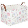 Picture of FXOLCSHE Rectangular Flower Basket,kids laundry Hamper,Baby Girls Nursery Hamper,Waterproof foldable Kid's storage basket,Clothes Organizer Basket,Girls Room Decor(Blue flowers)